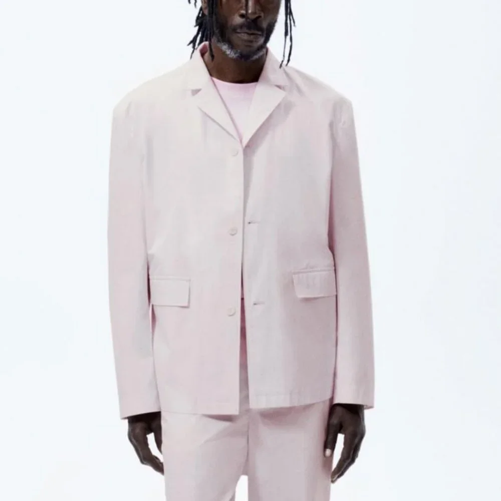 Zara Man Poplin Suit Jacket Blazer